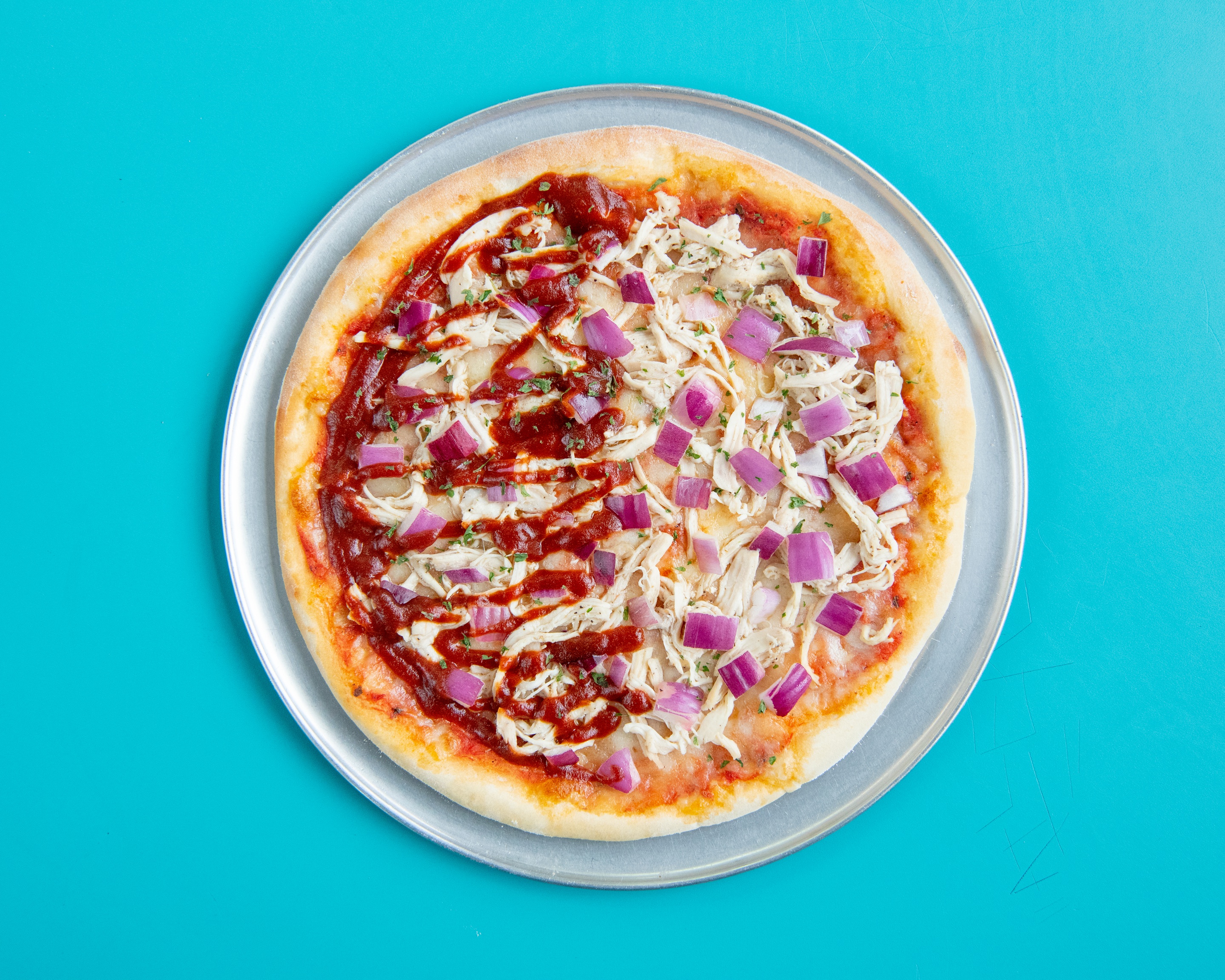 Order BBQ Chicken Pizza food online from Andre Pizza store, Los Angeles on bringmethat.com