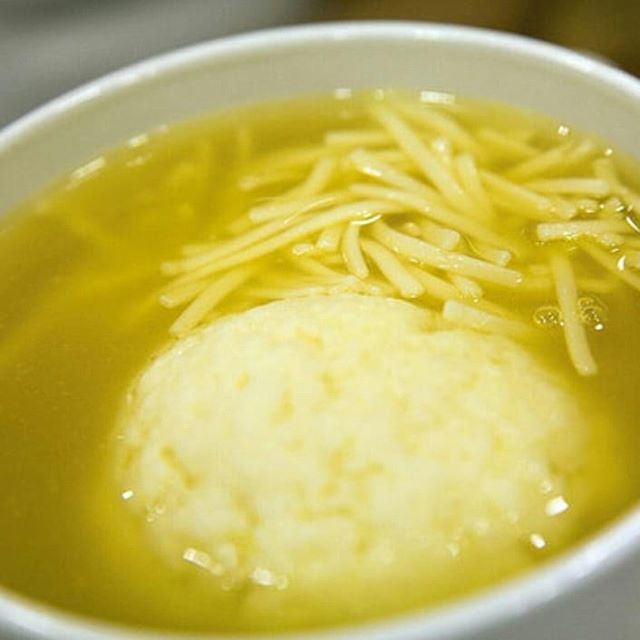 Order Chicken Noodle-Matzah Ball Soup (ONE AND THE SAME!) food online from Maccabees Kosher Deli store, Des Moines on bringmethat.com