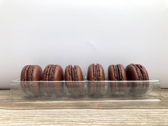 Order Box of 6 Chocolate's Macarons food online from Dolce Brooklyn store, Philadelphia on bringmethat.com