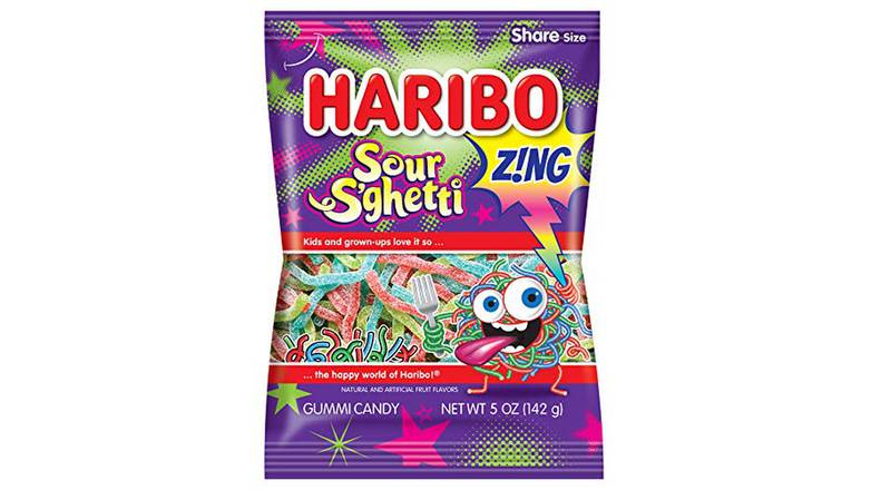 Order Haribo Gummi Candy, Z!Ng Sour S'Ghetti food online from Red Roof Market store, Lafollette on bringmethat.com