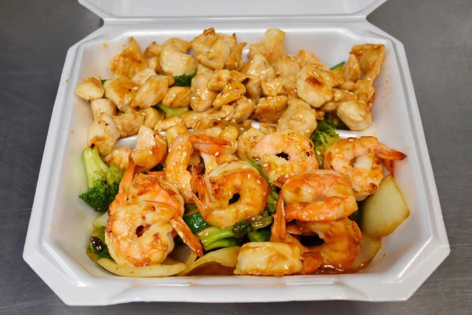 Order Shrimp and Chicken Family Special food online from Sumo Hibachi store, Greensboro on bringmethat.com