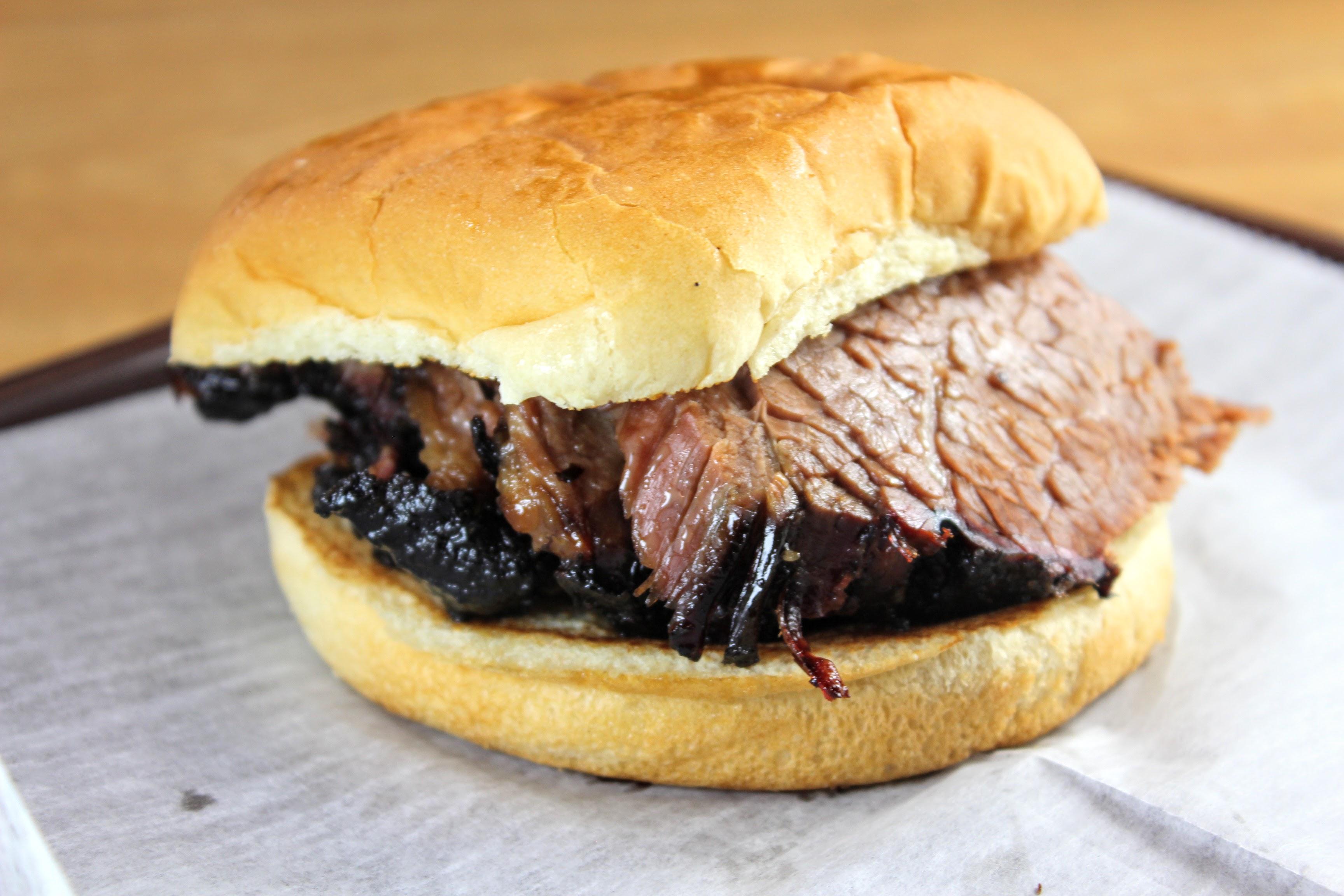 Order Mix Lean/Marbled Sliced Brisket Sandwich food online from Mckenzie's Barbeque store, Conroe on bringmethat.com