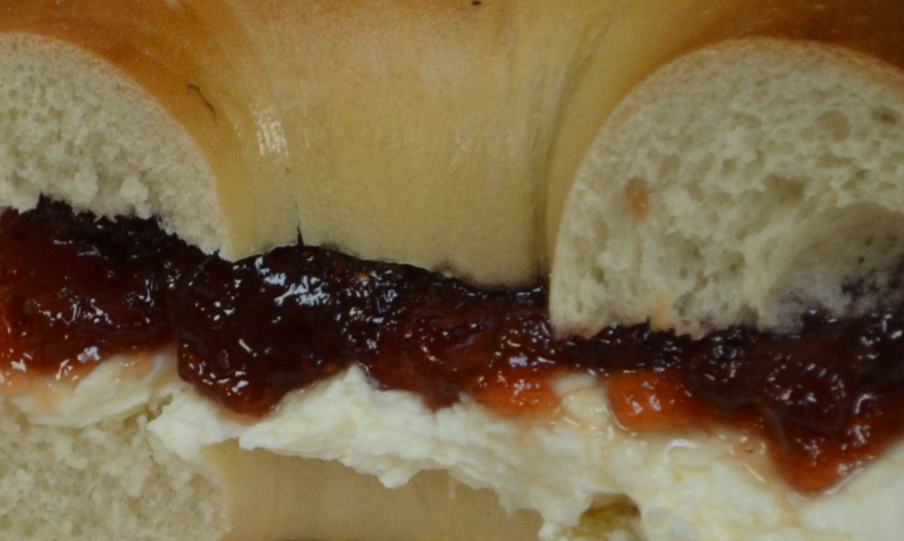 Order  Bagel/w/Jelly/ Cream Cheese food online from Bagel Cafe store, Herndon on bringmethat.com