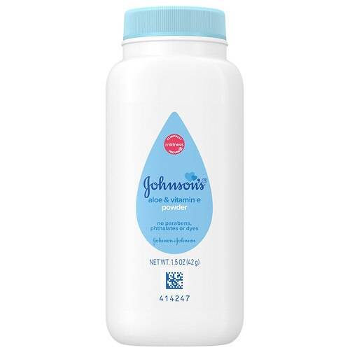 Order Johnson's Baby Baby Powder with Pure Cornstarch, Soothing Aloe & Vitamin E - 1.5 oz food online from Walgreens store, Snellville on bringmethat.com