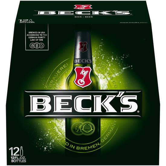 Order Beck's, 12pk-12oz bottle beer (5.0% ABV) food online from Eagle Wine & Liquor store, Carol Stream on bringmethat.com