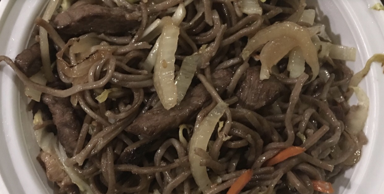 Order Pan Fried Beef Soba food online from Akimoto sushi store, New York on bringmethat.com