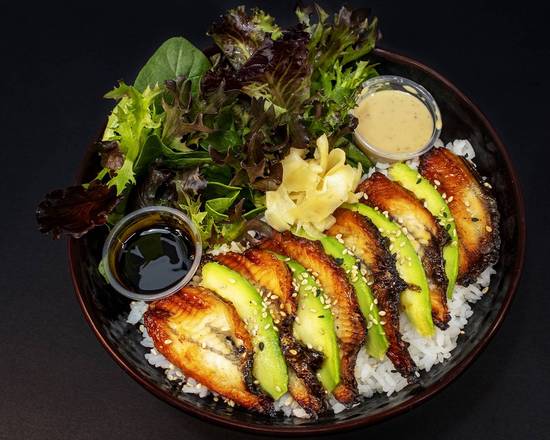Order Unagi Bowl food online from Blue Fish Sushi & Teriyaki store, Huntington Park on bringmethat.com
