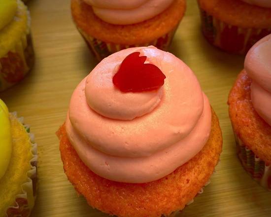 Order Cherry Cupcake (1 pc) food online from Pink Daisy Cakes store, Grand Rapids on bringmethat.com