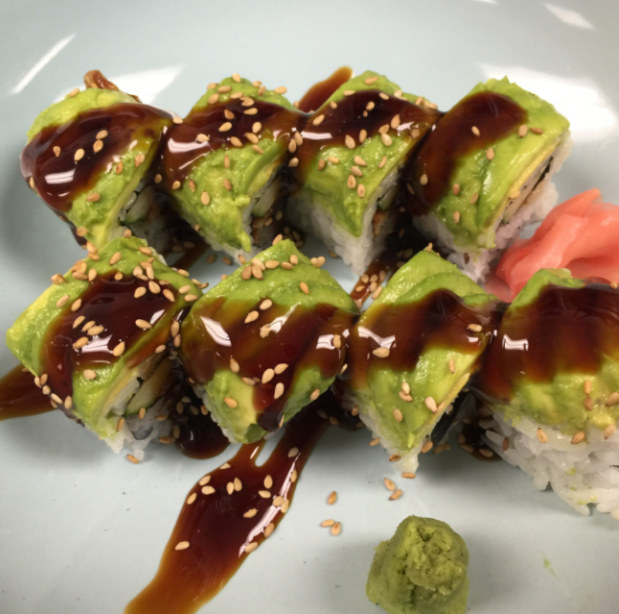 Order Caterpillar Sushi Roll food online from JK's Table store, Minneapolis on bringmethat.com