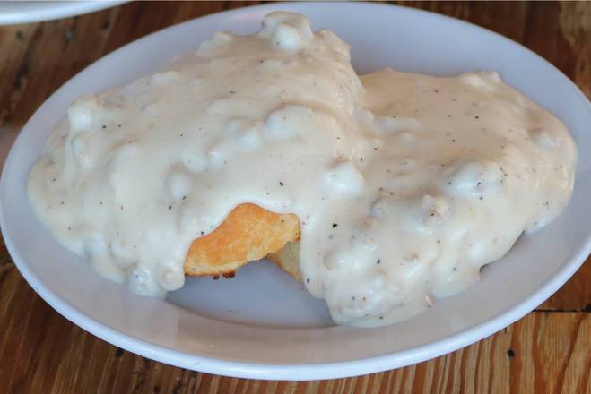 Order Biscuit (1 pc) & Gravy food online from Seven Mile Cafe store, Denton on bringmethat.com