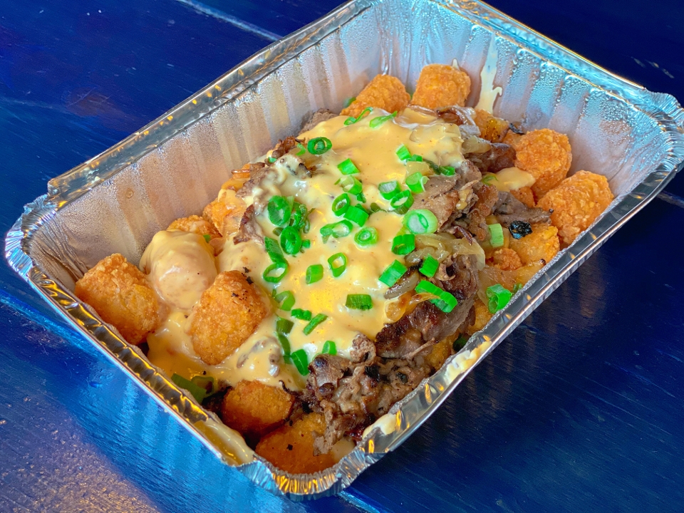 Order Philly Cheese Tots food online from Blue Dog Tavern store, Grand Rapids on bringmethat.com