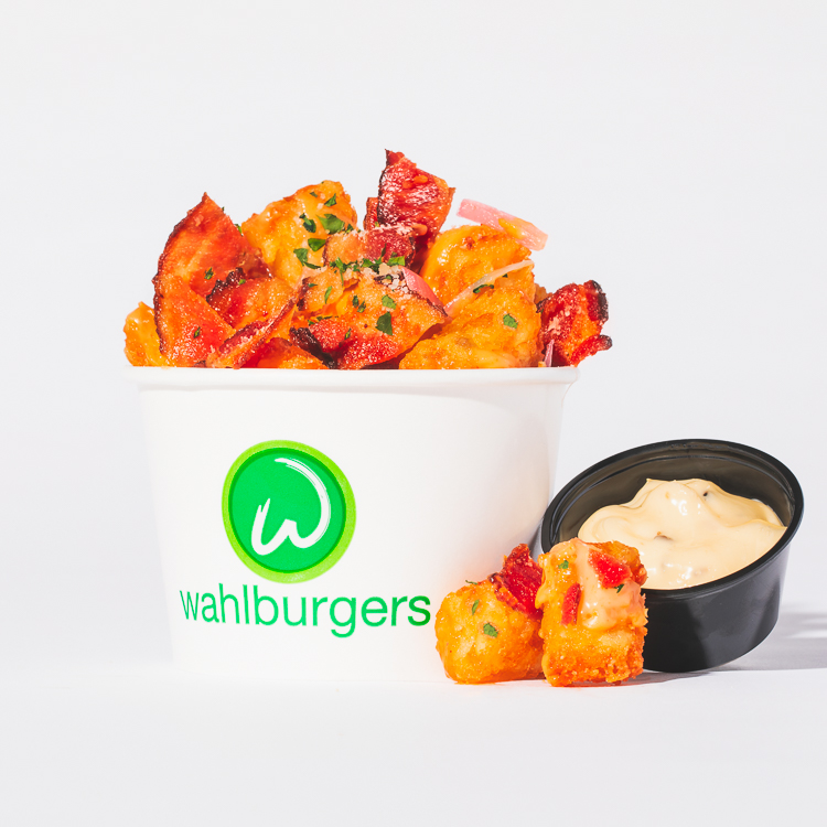 Order Spicy Cheese and Bacon Tots food online from Wahlburgers store, Detroit on bringmethat.com