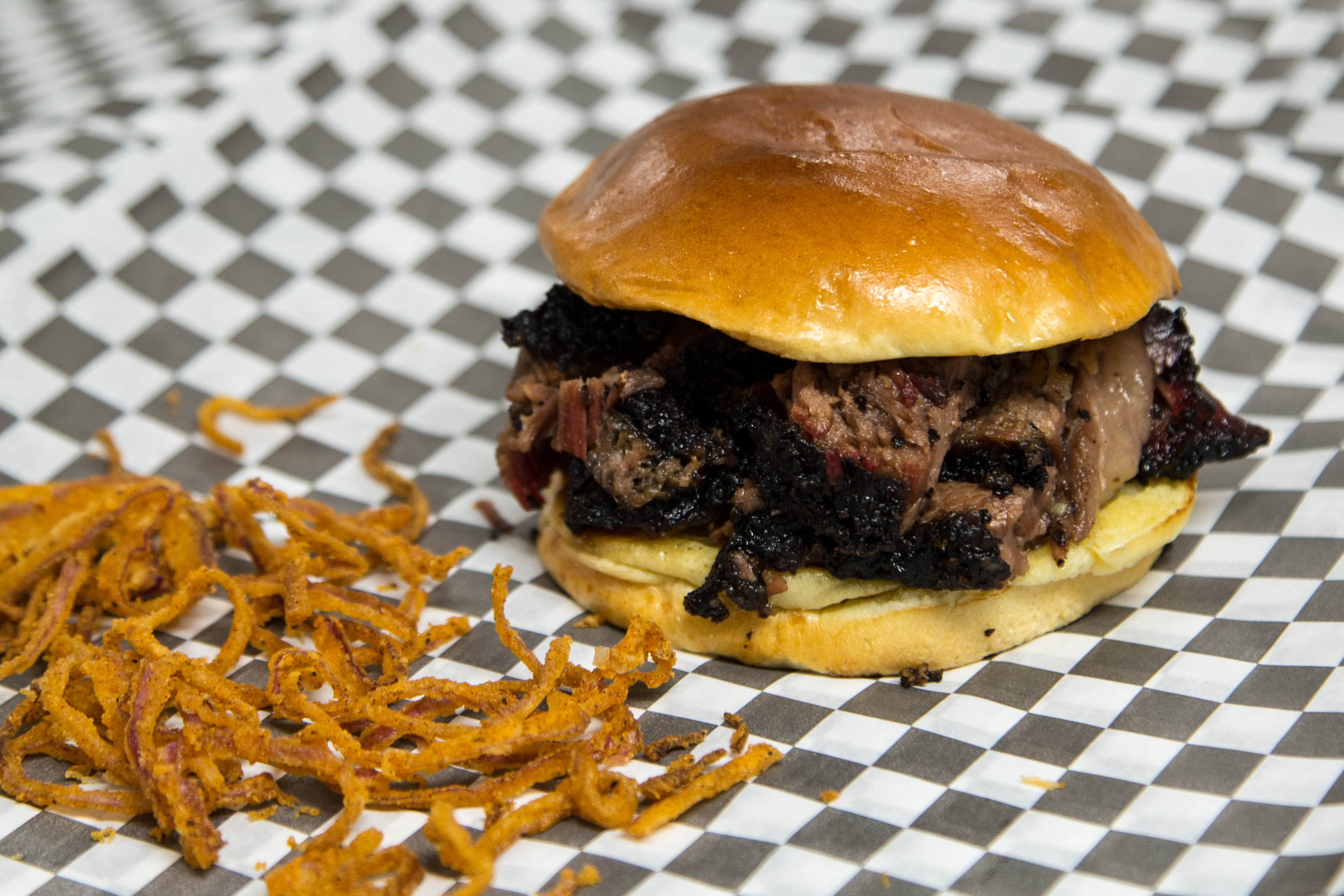Order Chopped Prime Brisket Sandwich food online from Big Ange Eatery store, Arlington Heights on bringmethat.com