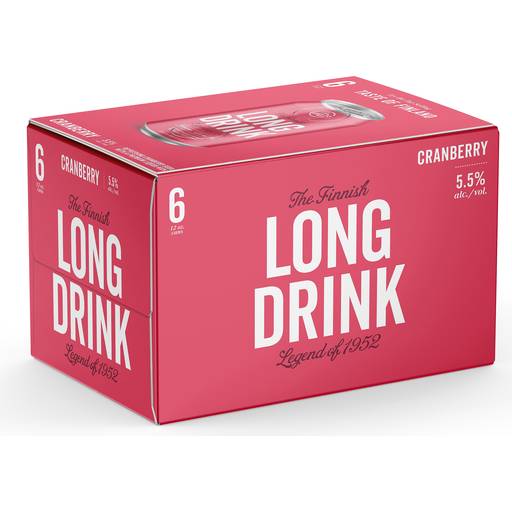 Order Long Drink Cocktail Cranberry (6PK 12 OZ) 137296 food online from Bevmo! store, Costa Mesa on bringmethat.com