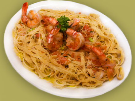 Order Tiger Shrimp with Pasta and Vegetables food online from Troy Greek Restaurant store, San Diego on bringmethat.com