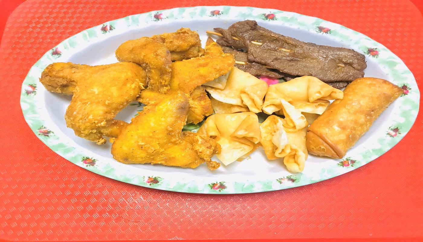 Order A1. Beef Teriyaki, Chicken Wings, Pork Egg Roll and Crab Rangoon Combo food online from China East Restaurant store, Baltimore on bringmethat.com