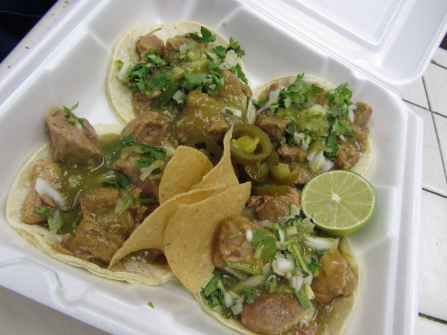Order Chile Verde Tacos food online from United Market store, Hanford on bringmethat.com