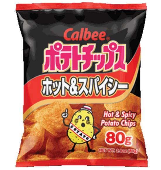 Order Calbee Hot & Spicy Potato Chips food online from IV Deli Mart store, Goleta on bringmethat.com