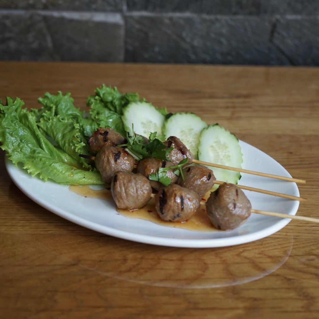 Order Grilled Meatballs food online from Lers Ros Thai Noodles store, San Francisco on bringmethat.com