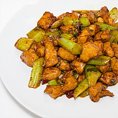 Order Kung Pao Chicken with Peanuts 宫保鸡  K food online from Jin's Fine Asian Cuisine store, Brookline on bringmethat.com