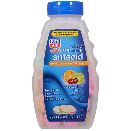 Order Rite Aid Ultra Strength Antacid Assorted Fruit Flavors (72 ct) food online from Rite Aid store, Mckinleyville on bringmethat.com