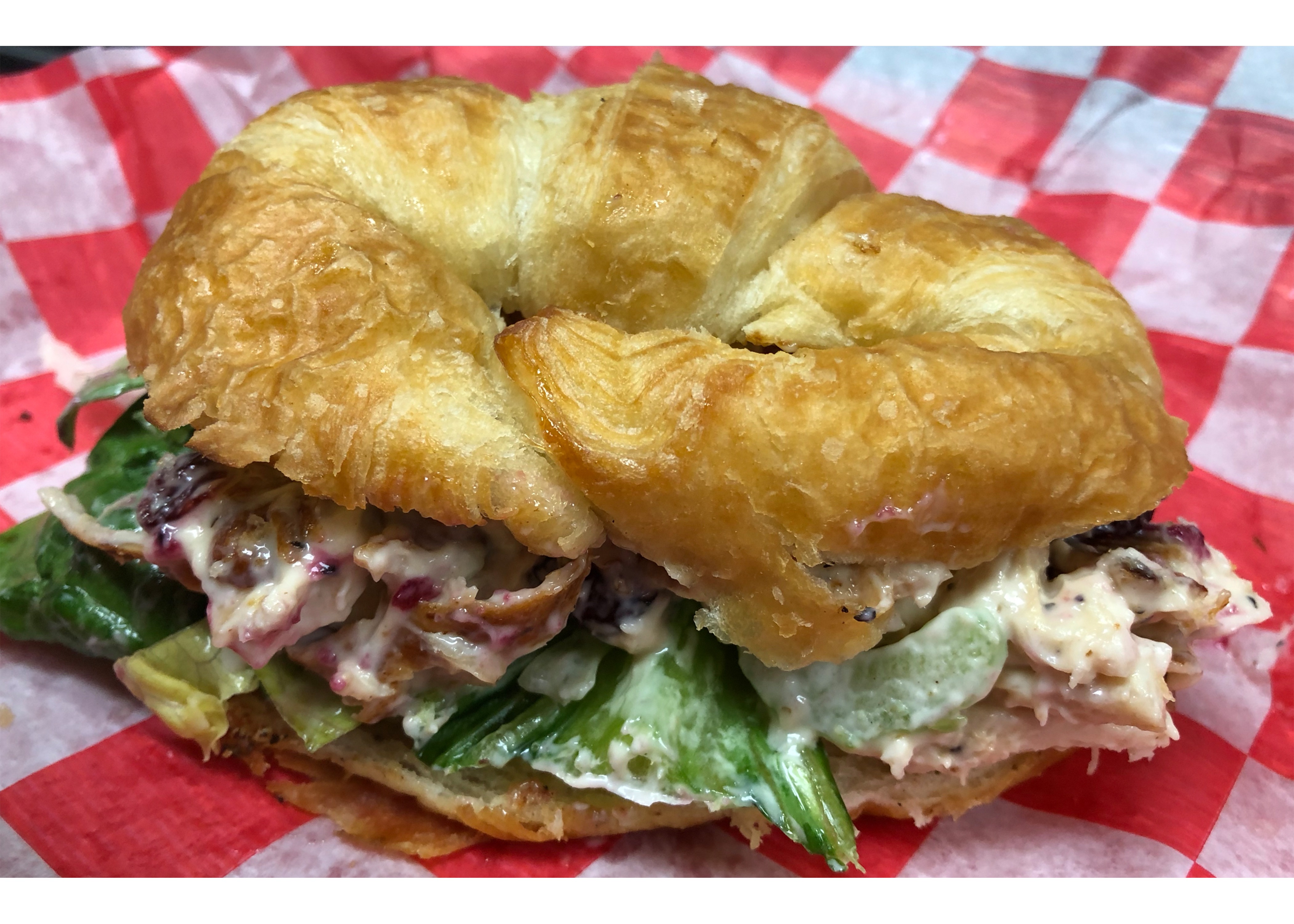 Order Chicken Salad Croissant food online from Gurty Burgers & Deli store, Newton on bringmethat.com
