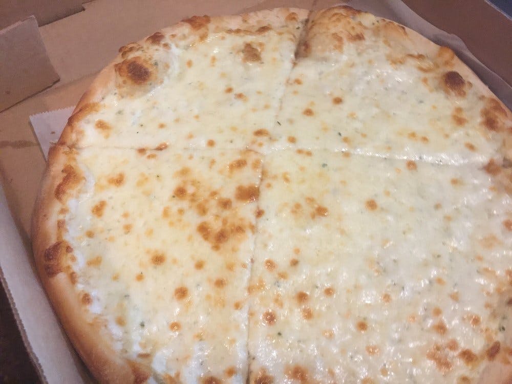 Order White Pizza - Small 10'' (4 Slices) food online from Ducatis Pizzeria & Trattoria store, Myrtle Beach on bringmethat.com