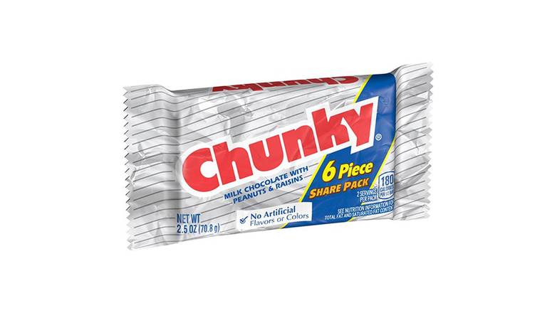 Order Chunky Candy Bar Share Size Pack food online from Trumbull Mobil store, Trumbull on bringmethat.com
