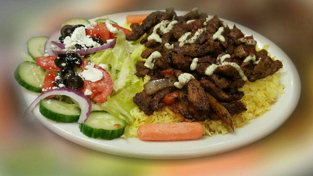 Order Lamb Shawarma Plate food online from Gyro Cafe store, Everett on bringmethat.com