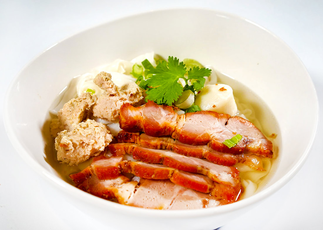 Order BBQ Pork & Fish Ball Noodle Soup  food online from Thai Chef 2 store, San Francisco on bringmethat.com