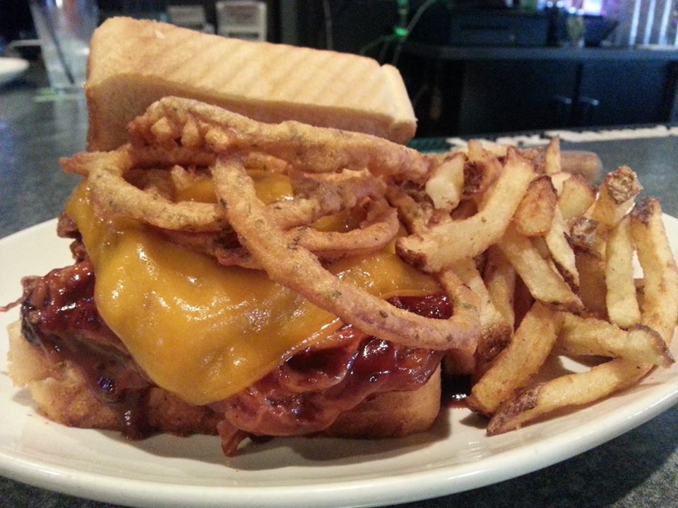 Order Texas BBQ Patty Burger food online from Output Lounge & Sports Bar store, Chicago on bringmethat.com