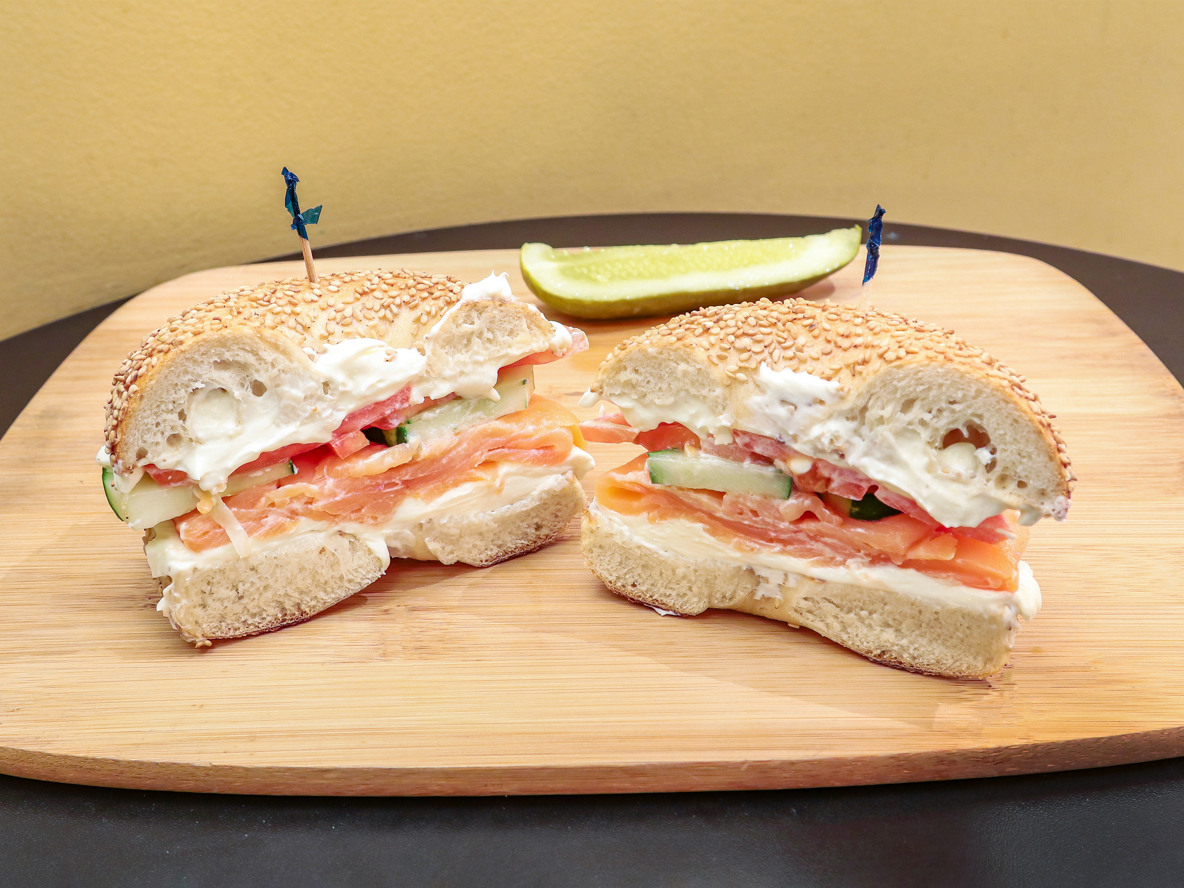 Order Bagel with Lox Spread Cream Cheese food online from 3 Men & A Bagel store, Trexlertown on bringmethat.com