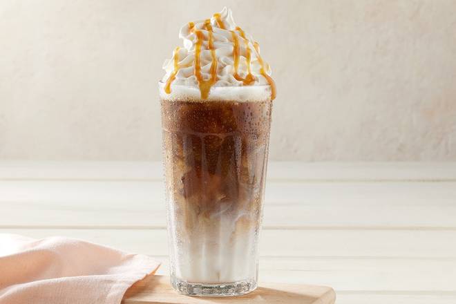 Order Iced Caramel Latte food online from The Pancake Kitchen by Cracker Barrel store, Denton on bringmethat.com