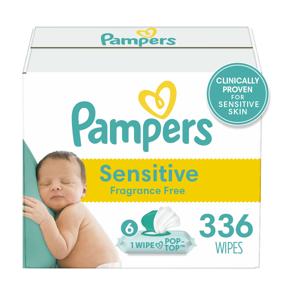 Order Pampers Baby Wipes Sensitive Perfume Free 6X Pop-Top Packs - 336 ct food online from Rite Aid store, Cathedral City on bringmethat.com