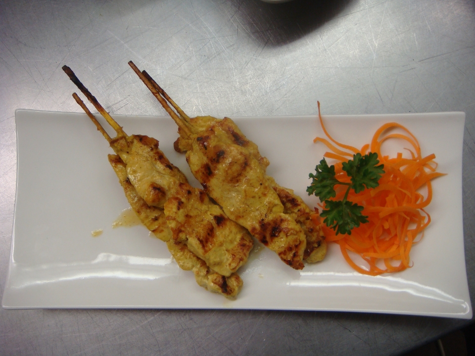 Order A2. Chicken Satay -3PD food online from Chaang Thai Restaurant store, Morgantown on bringmethat.com