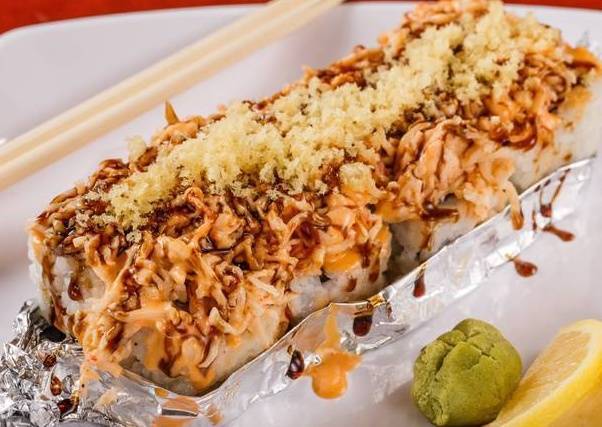 Order Volcano Roll  food online from Rock N Roll Sushi store, Baton Rouge on bringmethat.com