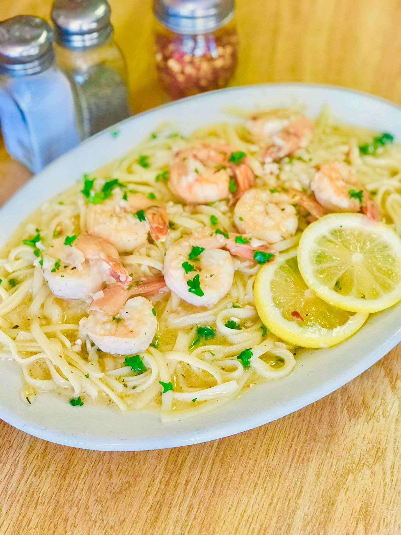 Order Shrimp Scampi - Entree food online from Nonna Rosa Pizzeria store, Norristown on bringmethat.com