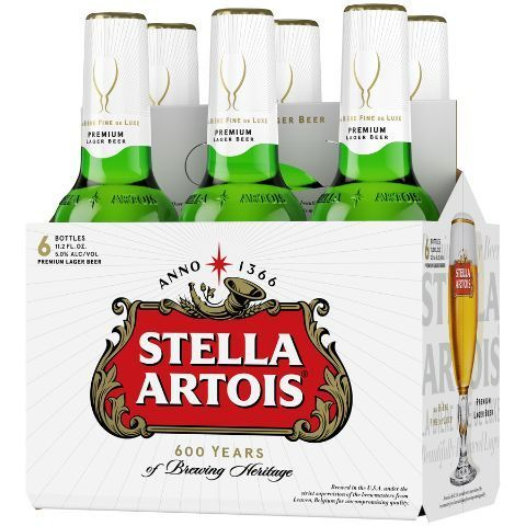 Order Stella Artois 6 Pack 11.2oz Bottle food online from 7-Eleven store, East Amherst on bringmethat.com