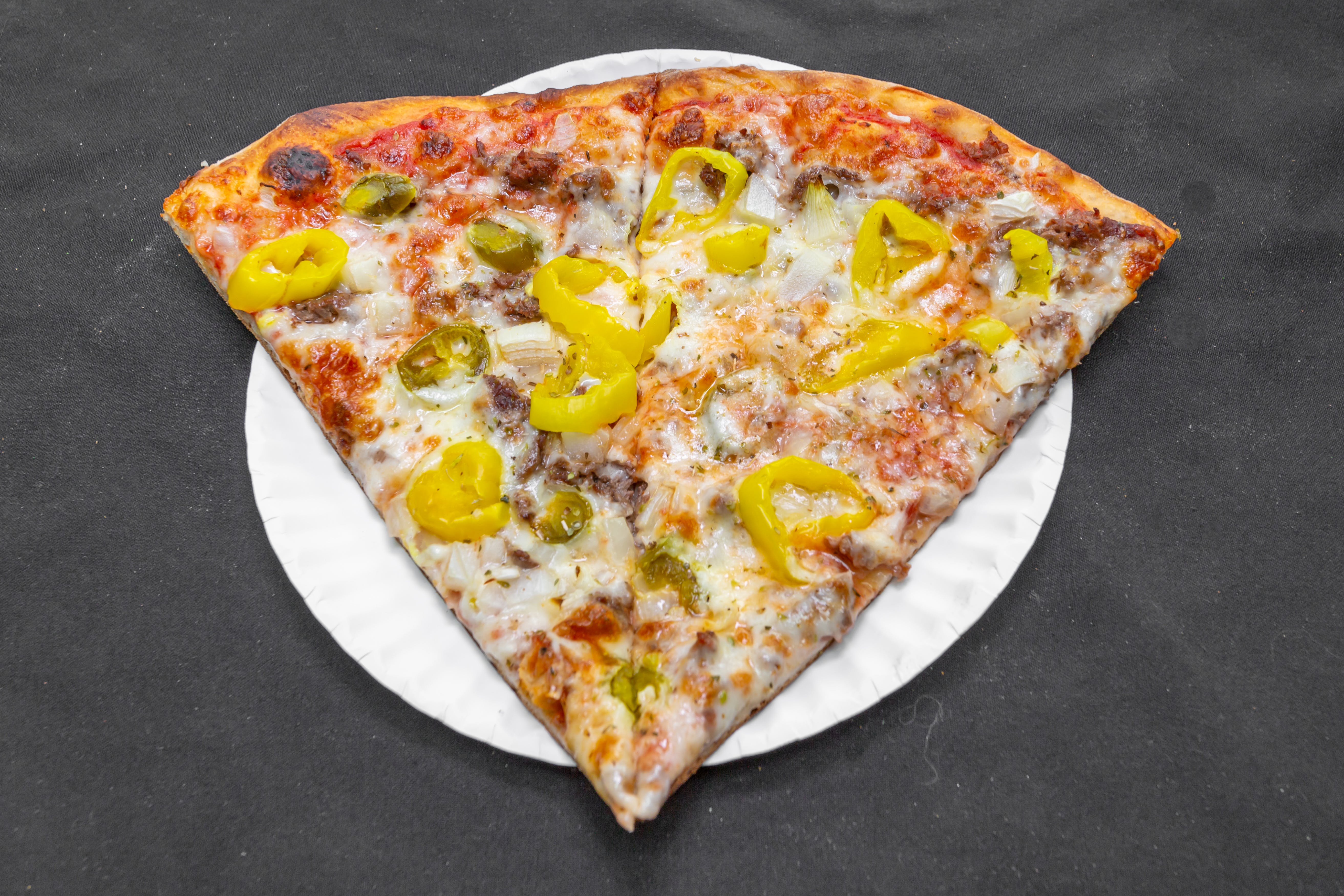 Order White Vegetarian Pizza - Medium 14'' (6 Slices) food online from Pujols Pizzeria store, Bethlehem on bringmethat.com