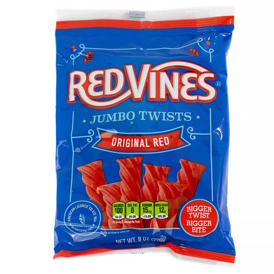 Order Red Vines Candy Original Red Jumbo Twists (8 oz) food online from Rite Aid store, Yamhill County on bringmethat.com