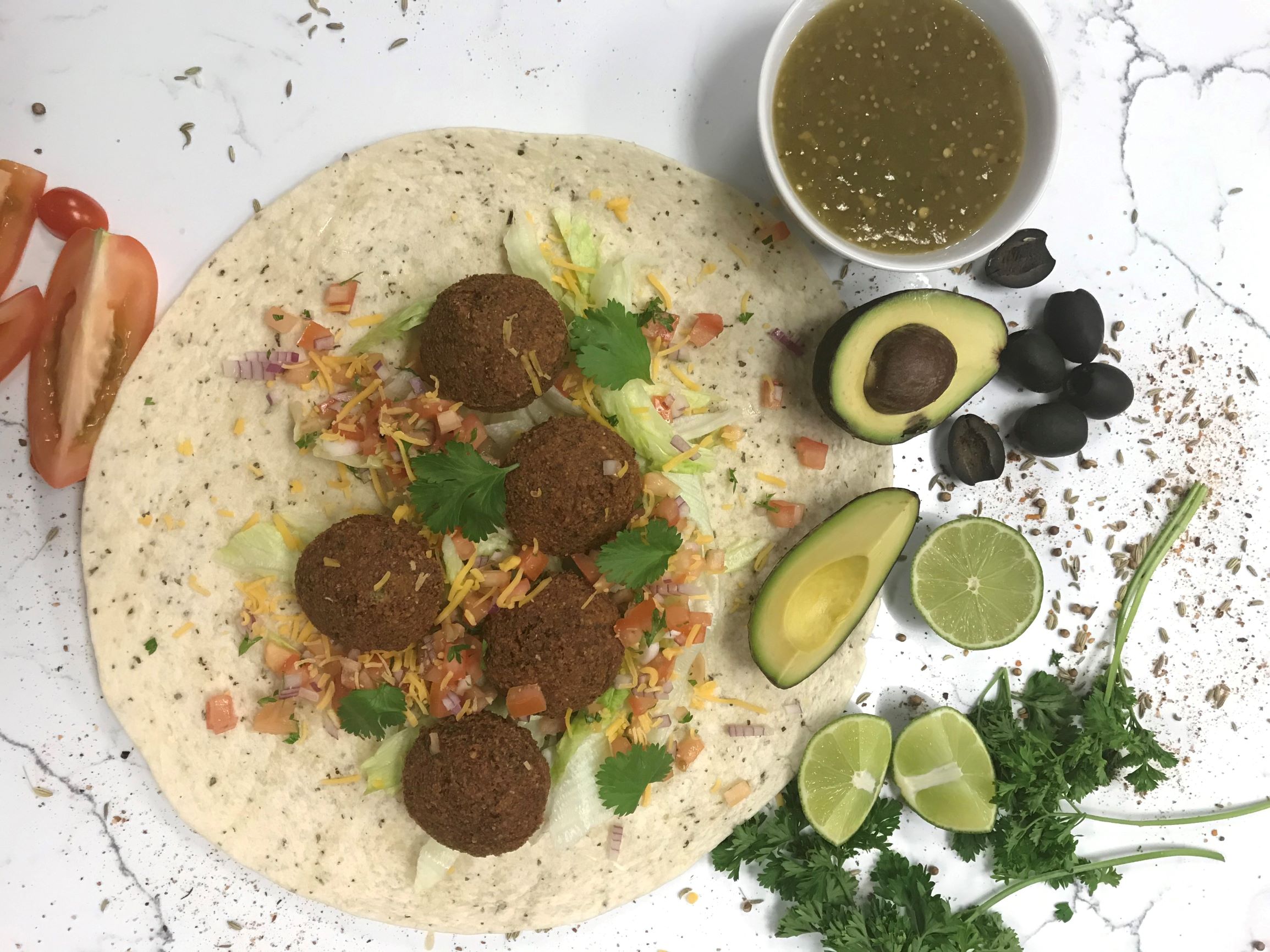 Order The Mexican Falafel  food online from Falafel & Fries store, Houston on bringmethat.com