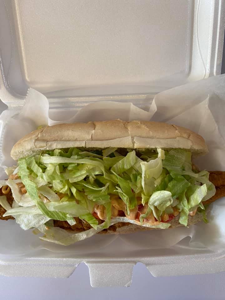 Order Fish Hoagie with Fries food online from R & B Grill store, Durham on bringmethat.com