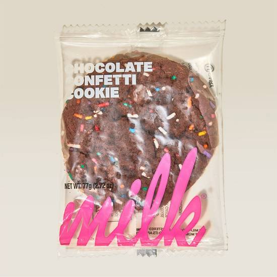 Order Milk Bar Chocolate Confetti Cookie (2.72 oz) food online from Milk Bar Mini store, New york on bringmethat.com