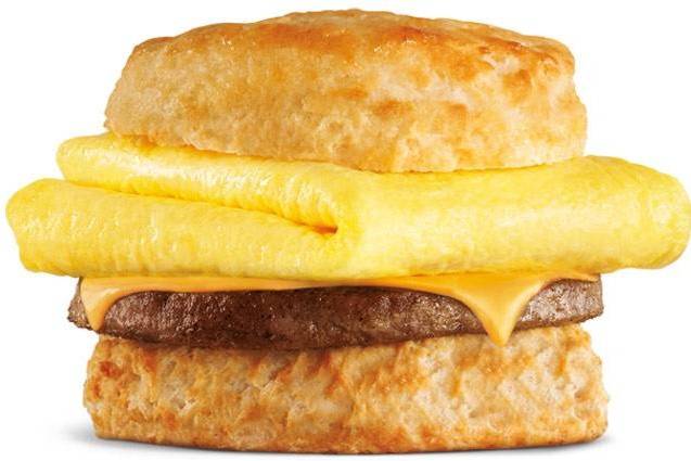 Order Sausage, Egg, and Cheese Biscuit food online from Carl's Jr. store, San Bruno on bringmethat.com