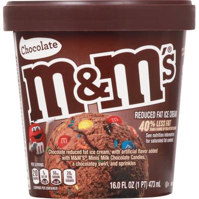 Order M&M'S Ice Cream, Reduced Fat, Chocolate food online from Exxon Food Mart store, Port Huron on bringmethat.com