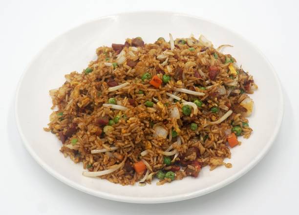 Order 602 BBQ Pork Fried Rice 叉烧猪肉炒饭 food online from 8000 Miles store, Roselle on bringmethat.com