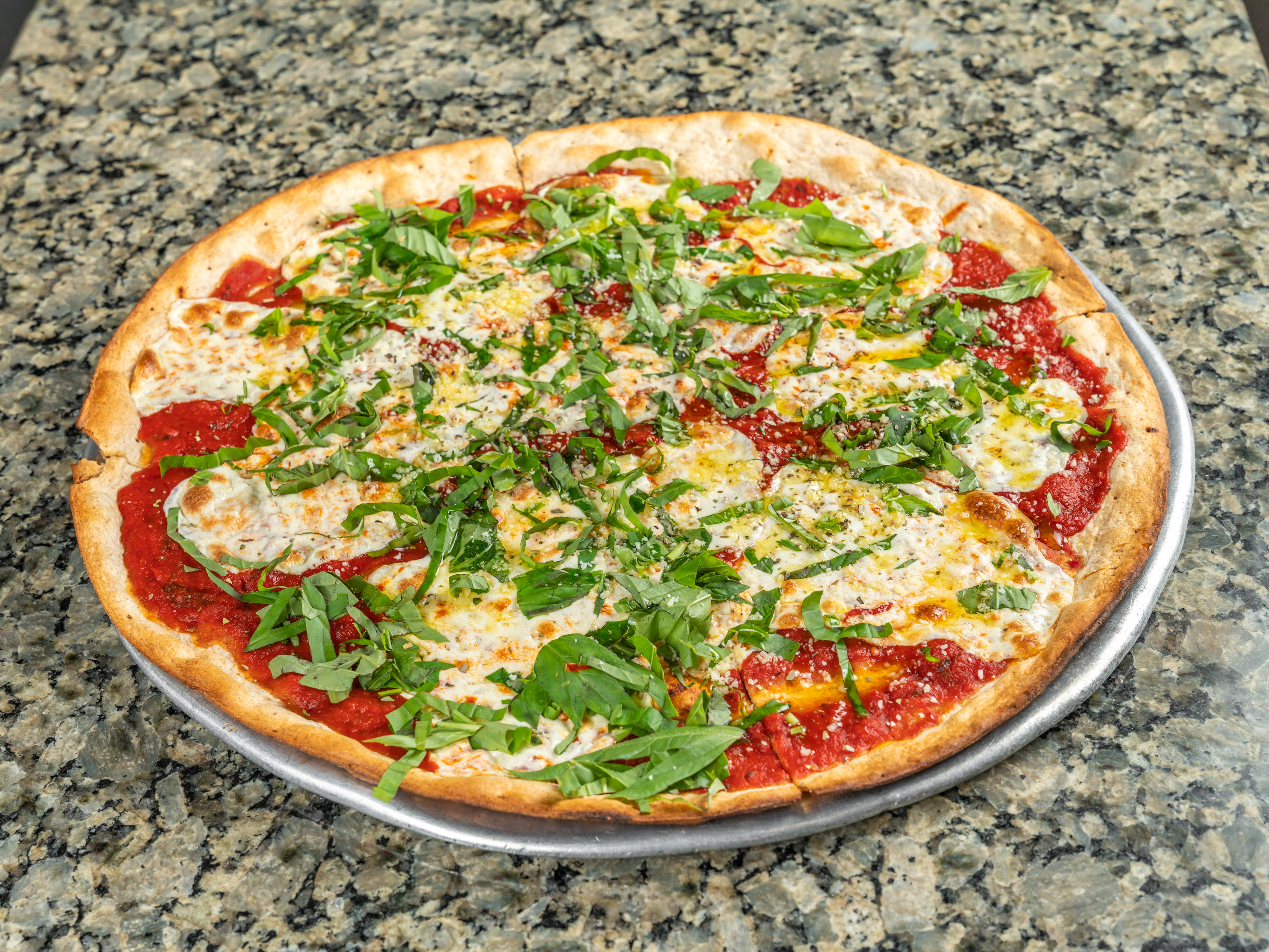 Order 14" Thin Crust Whole Wheat Pizza food online from Planet Pizza store, Greenwich on bringmethat.com