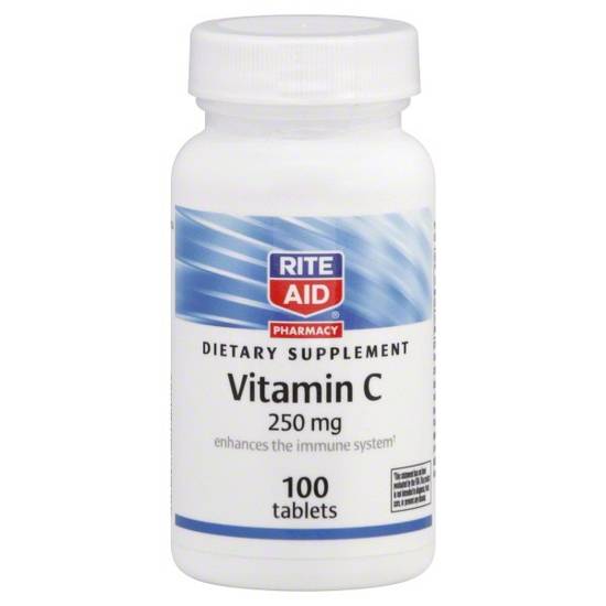 Order Rite Aid Pharmacy Vitamin C Tablets 250mg (100 ct) food online from Rite Aid store, Palm Desert on bringmethat.com