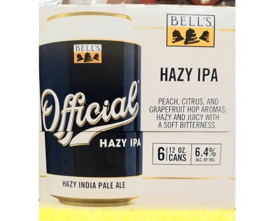 Order Bell's Official Hazy IPA 6pk Can food online from Fast Stop Market & Liquor store, Victorville on bringmethat.com
