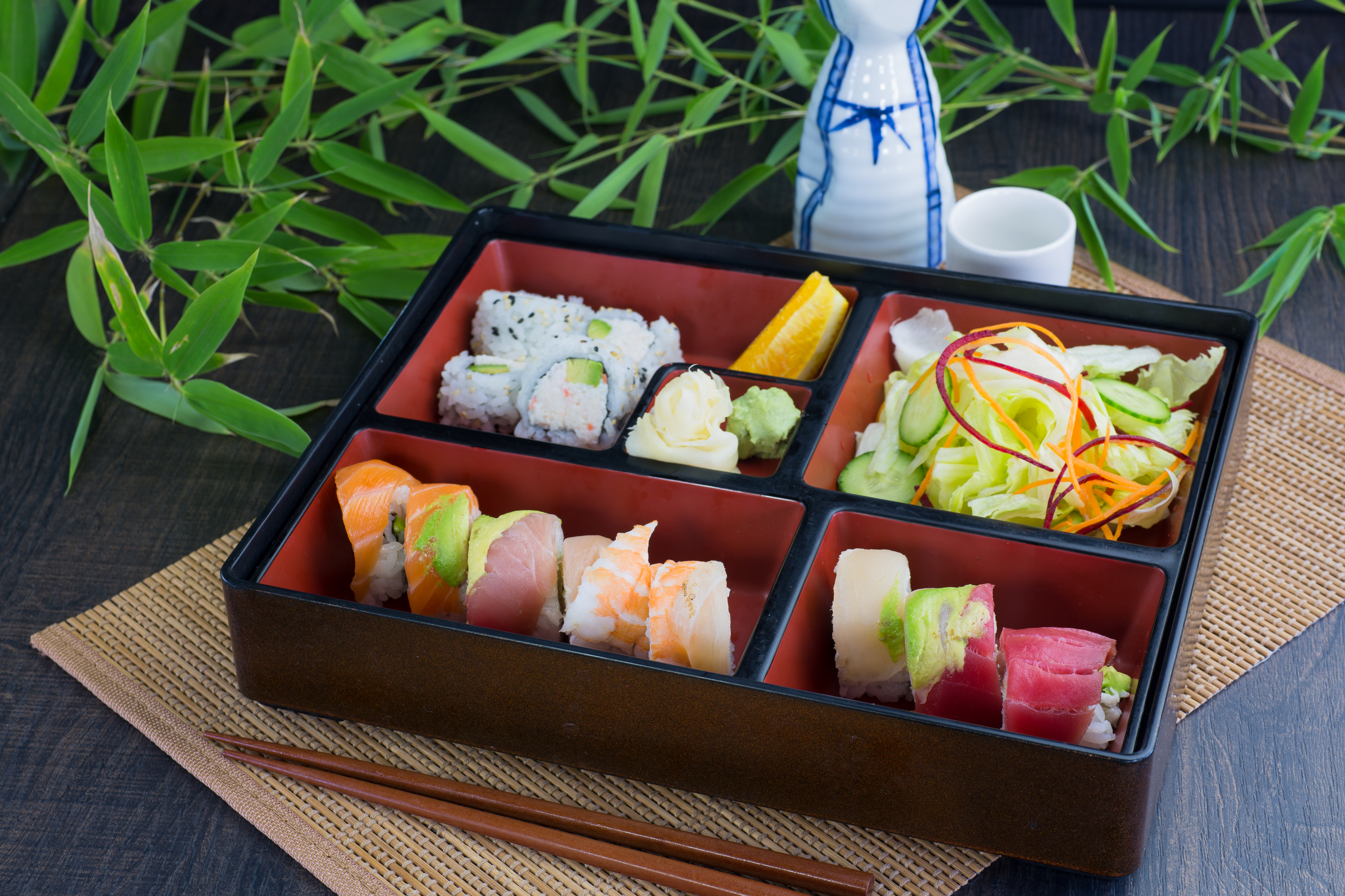 Order Rainbow Bento Lunch food online from Shin store, Long Beach on bringmethat.com